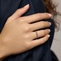 Kyanite And White Topaz Gold Ring, thumbnail 2 of 9