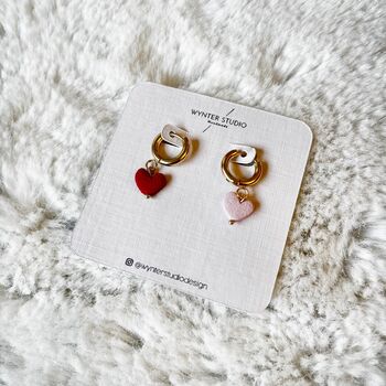 Sweet Love Heart Earrings, 2 of 3