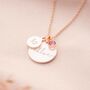 Esme Birthday Disc And Birthstone Name Necklace, thumbnail 4 of 12