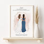 Personalised Sister Wedding Print Keepsake Gift, thumbnail 1 of 6