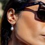 Maja Sterling Silver Pearl Drop Earrings, thumbnail 1 of 3