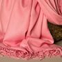 Super Soft Plain Pashmina Tassel Scarf In Baby Pink, thumbnail 3 of 4