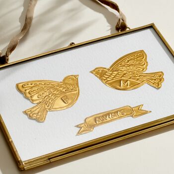 Personalised Brass Embossed Bird Framed Art, 3 of 5