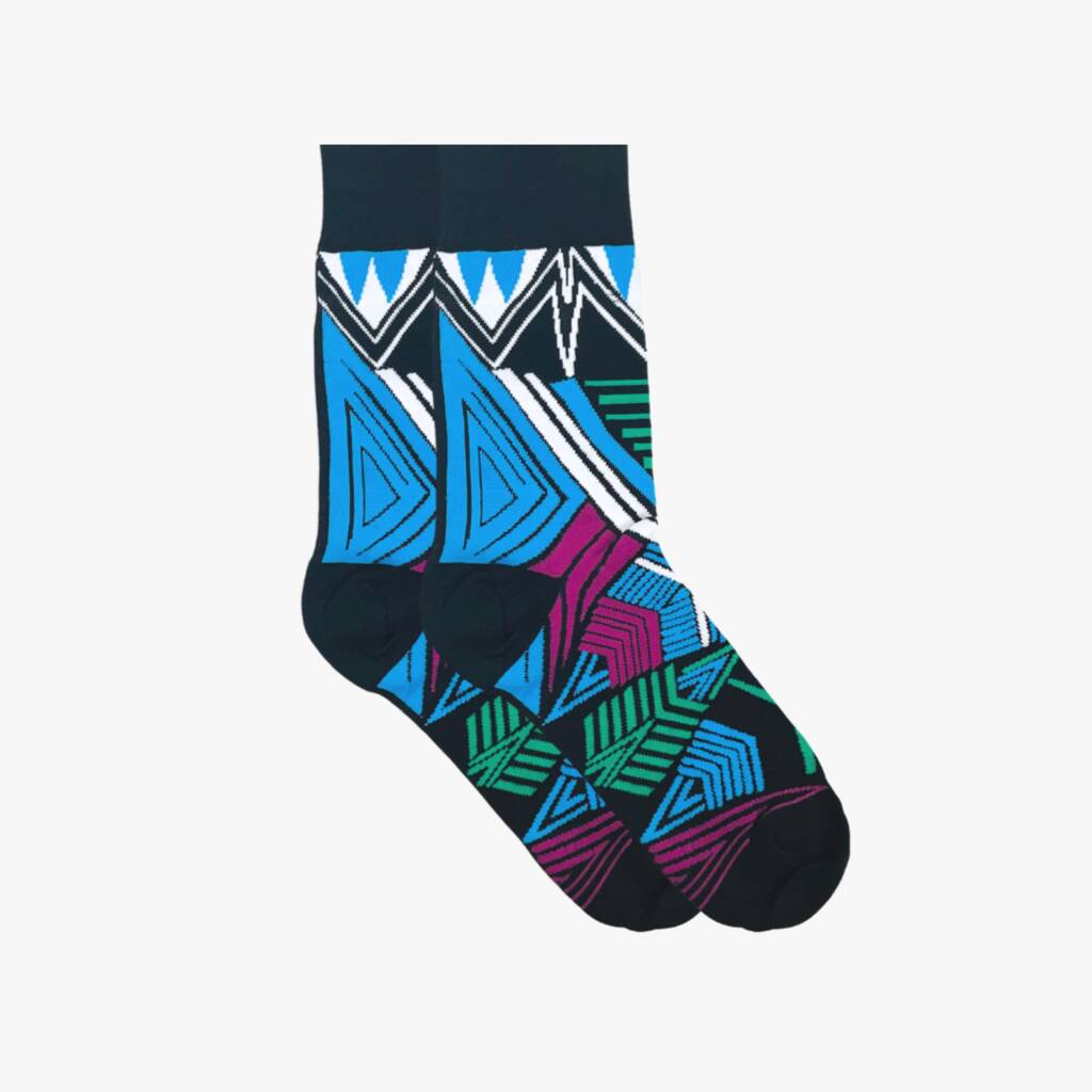 Zulu Patterned Socks By Afropop Socks