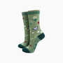 Garden Ladybird And Butterfly Bamboo Socks In Green, thumbnail 1 of 4
