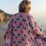 Pink Tulip Dressing Gown ~ Holiday Beach Cover Up, thumbnail 4 of 4