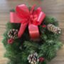 Christmas Wreath Noble Fir Spruce Wreath Red Ribbon Bow 45cm, thumbnail 5 of 5