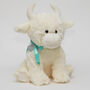 Personalised Large Highland Cow Cream Soft Toy, thumbnail 1 of 5