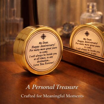 Eternal Direction Brass And Copper Colour Anniversary Sundial Compass, 3 of 12