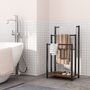 Towel Rack Stand With Three Towel Rails Storage Shelf, thumbnail 3 of 9