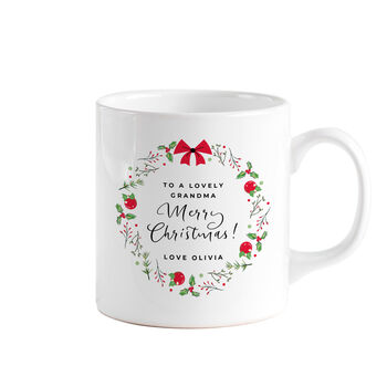 Personalised Christmas Gift For Grandma Mug, 8 of 8