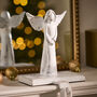 White Angel Christmas Stocking Holder, thumbnail 1 of 7