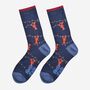 Men's Bamboo Socks Lobster Party Lights Navy Blue, thumbnail 1 of 5