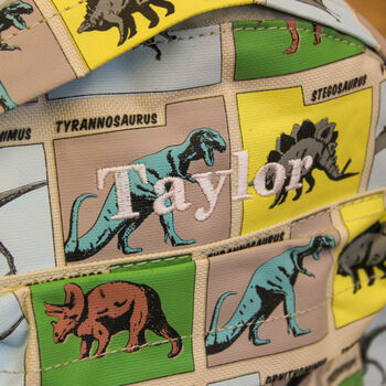 Personalised Dinosaur Backpack For Kids School Travel, 3 of 3