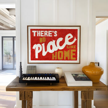 There's No Place Like Home Retro Horizontal Wall Print, 3 of 8