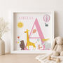 Personalised Safari Parade Name Print For Boy Or Girl, thumbnail 1 of 8