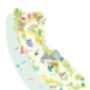 California State Map USA Art Print, thumbnail 3 of 3