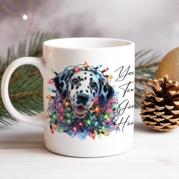 Personalised Dalmatian In Christmas Lights, 6 of 10