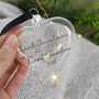 Grandparent First Christmas Glass Heart Bauble, thumbnail 2 of 5