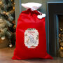 Personalised Me To You Reindeer Luxury Pom Pom Red Christmas Sack, thumbnail 2 of 4