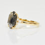 18ct Yellow Gold Hexagon Salt And Pepper Diamond Ring, thumbnail 2 of 2