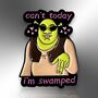 Can't Today I'm Swamped Enamel Lapel Pin, thumbnail 3 of 8