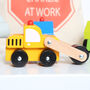 Wooden Construction Truck And Personalised Bag, thumbnail 3 of 6