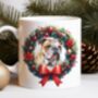 Personalised Bulldog Christmas Wreath Dog Mug, thumbnail 1 of 2