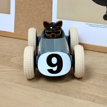 Midi Egg Racing Car With Carlos The Cat, 4 of 11
