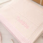 Dawn Pink And Petal Pink Dainty Stripe Baby Blanket, thumbnail 5 of 12