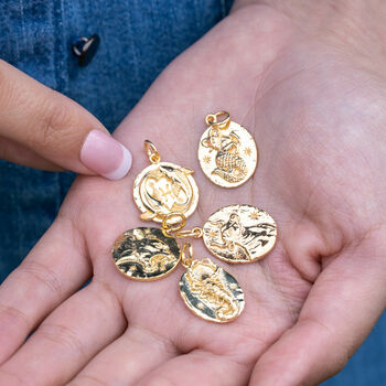 Gold Plated Zodiac Star Sign Charm, 6 of 7