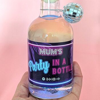 Personalised Party In A Bottle, Light Up Gins With Music, 6 of 8