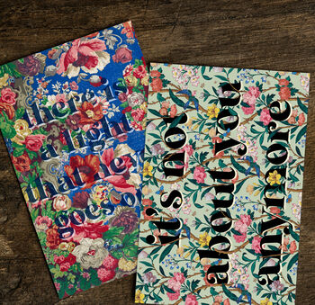It's Not About You Any More Floral Typography Print, 5 of 5