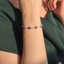 18ct Gold Plated Evil Eye Charm Bracelet, thumbnail 3 of 5