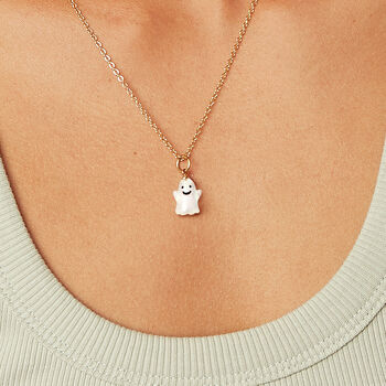 Cute Ghost Gold Plated Necklace, 4 of 9