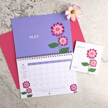 2026 Wall Calendar A5 Opens To A4, Grow Your Own Flower Garden Wall Seed Calendar, 4 of 10