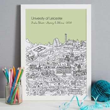 Personalised Leicester Graduation Print Gift, 4 of 9