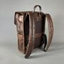 Cognac Leather Laptop Backpack With Luggage Strap, thumbnail 7 of 10