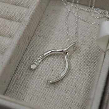 Personalised Wishbone Necklace, 5 of 12