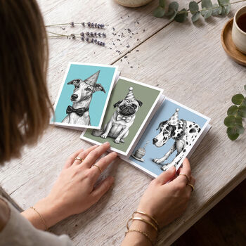 Pack Of Three Dog Birthday Cards, 2 of 8