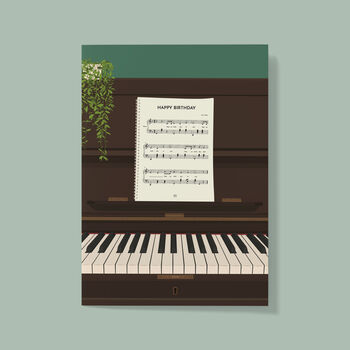 Piano Music Birthday Card | Sheet Music Card, 4 of 8