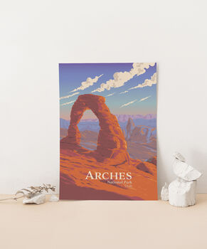 Arches National Park USA Travel Poster Art Print, 2 of 8