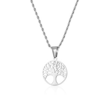 Stainless Steel Tree Of Life Pendant Necklace, 6 of 12
