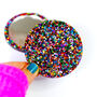 Rainbow Confetti Glitter Pocket Mirror, thumbnail 1 of 6