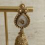 Antique Gold Jhumki Indian Earrings, thumbnail 7 of 7