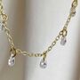 Pear Diamond Five Dangle Necklace, thumbnail 3 of 7