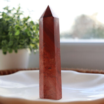 Red Jasper Crystal Tower With Optional Mini Crystal, 2 of 9