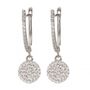 Golden Eclipse Pavé Earrings, White Gold, thumbnail 3 of 3