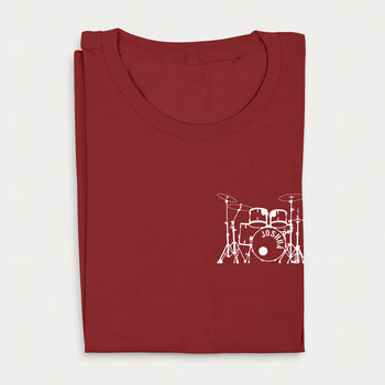 Personalised Drum Kit Organic Cotton T Shirt, 2 of 6