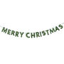 Green Felt Merry Christmas Bunting Banner, thumbnail 2 of 3